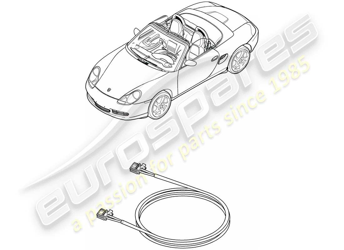Porsche Boxster 986 (2003) FIBRA ÓPTICA LIGERA - D - MJ 2003>> Diagrama de piezas