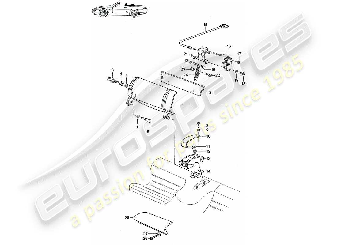 Porsche Seat 944/968/911/928 (1994) ASIENTO DE EMERGENCIA - PIEZAS INDIVIDUALES - D - MJ 1992>> - MJ 1993 Diagrama de piezas