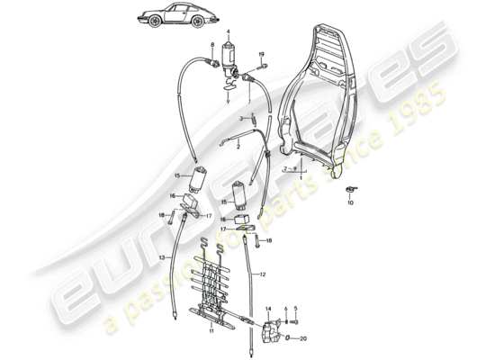 a part diagram from the Porsche Seat 944/968/911/928 (1994) parts catalogue