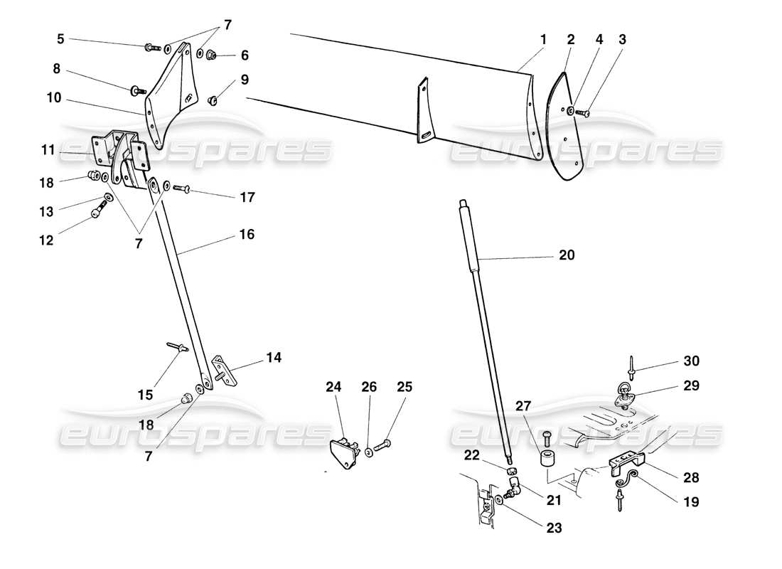 Ferrari 355 Desafío (1999) ALA TRASERA Diagrama de piezas