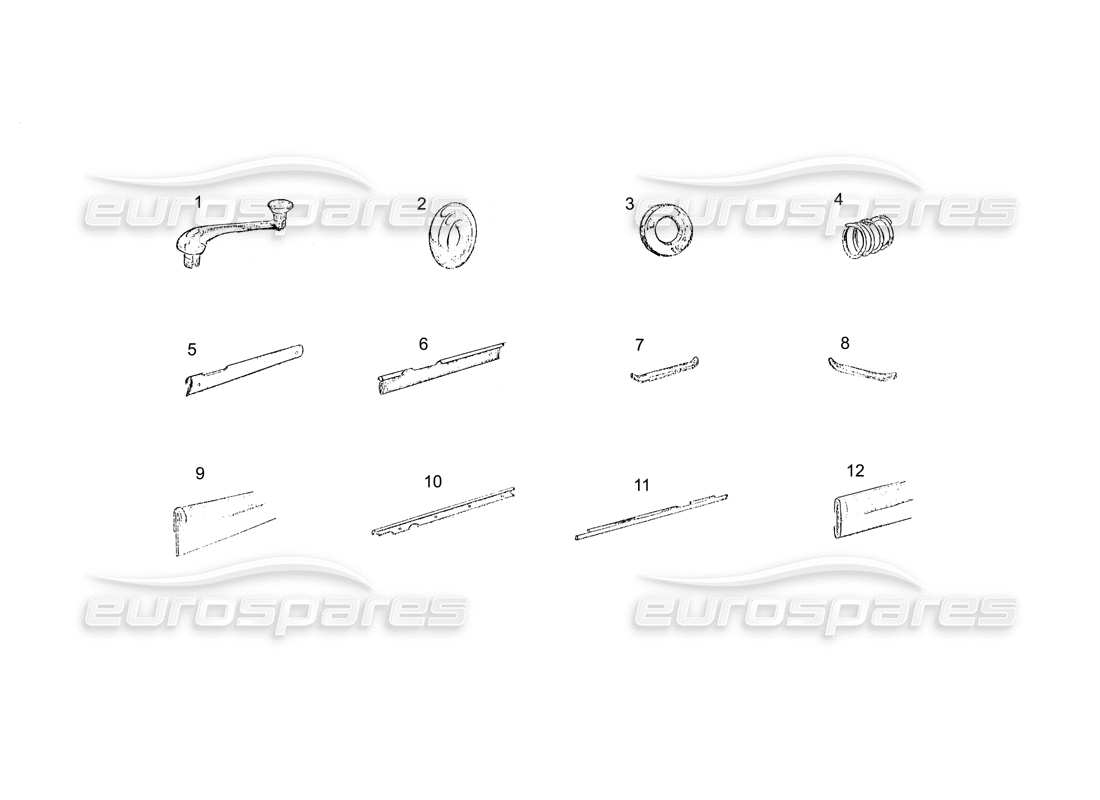 Ferrari 250 GT (Trabajo de entrenamiento) PUERTA (continuación) Diagrama de piezas