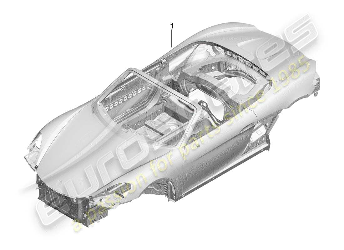 Porsche 718 Boxster (2020) CUERPO DEL AUTO Diagrama de piezas