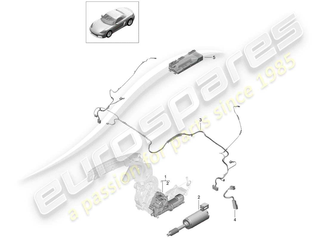 Porsche 718 Boxster (2020) CAJA DE ALMACENAJE SUPERIOR Diagrama de piezas