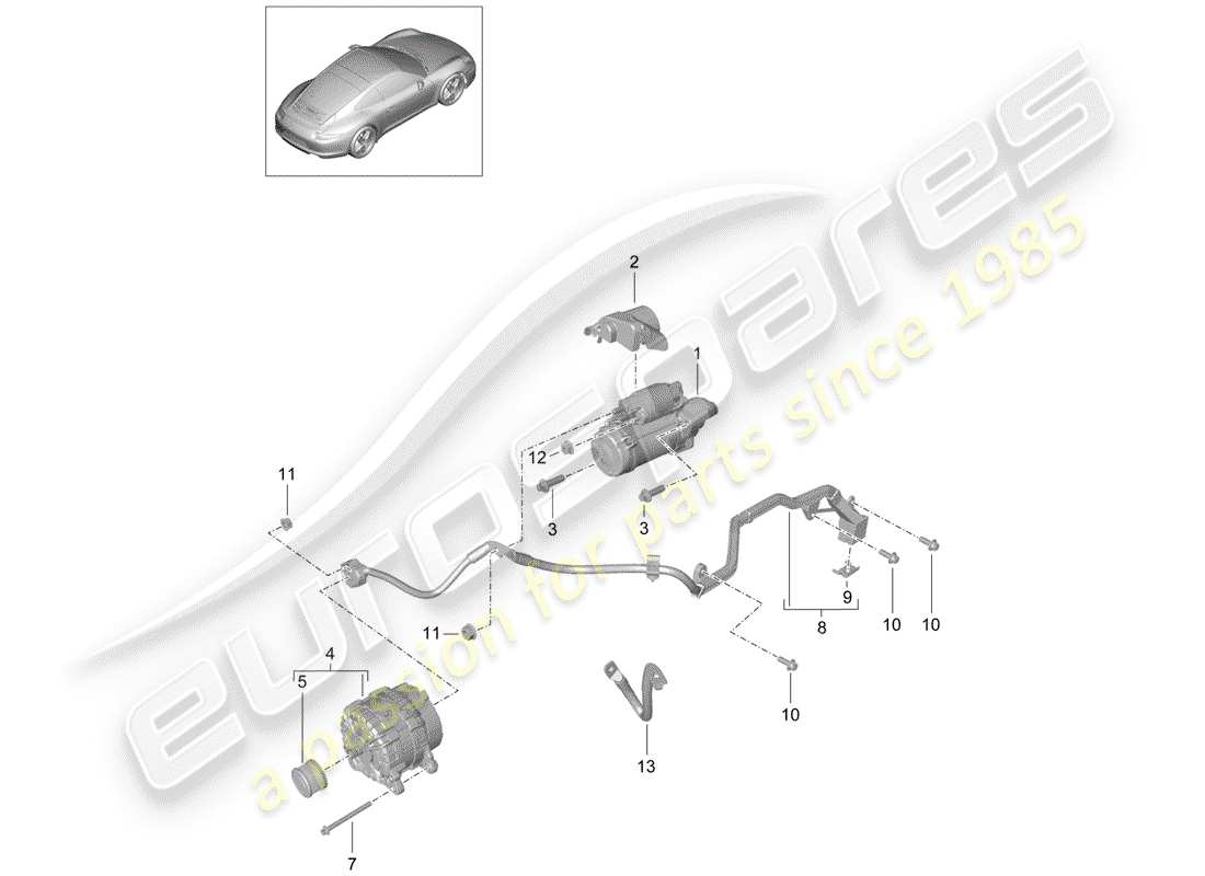 Porsche 991 (2014) INICIO Diagrama de piezas