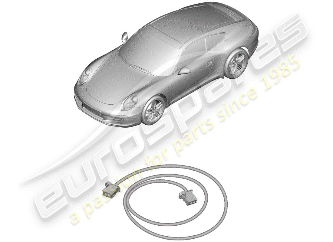 Porsche 991 (2014) cableando arneses Diagrama de piezas