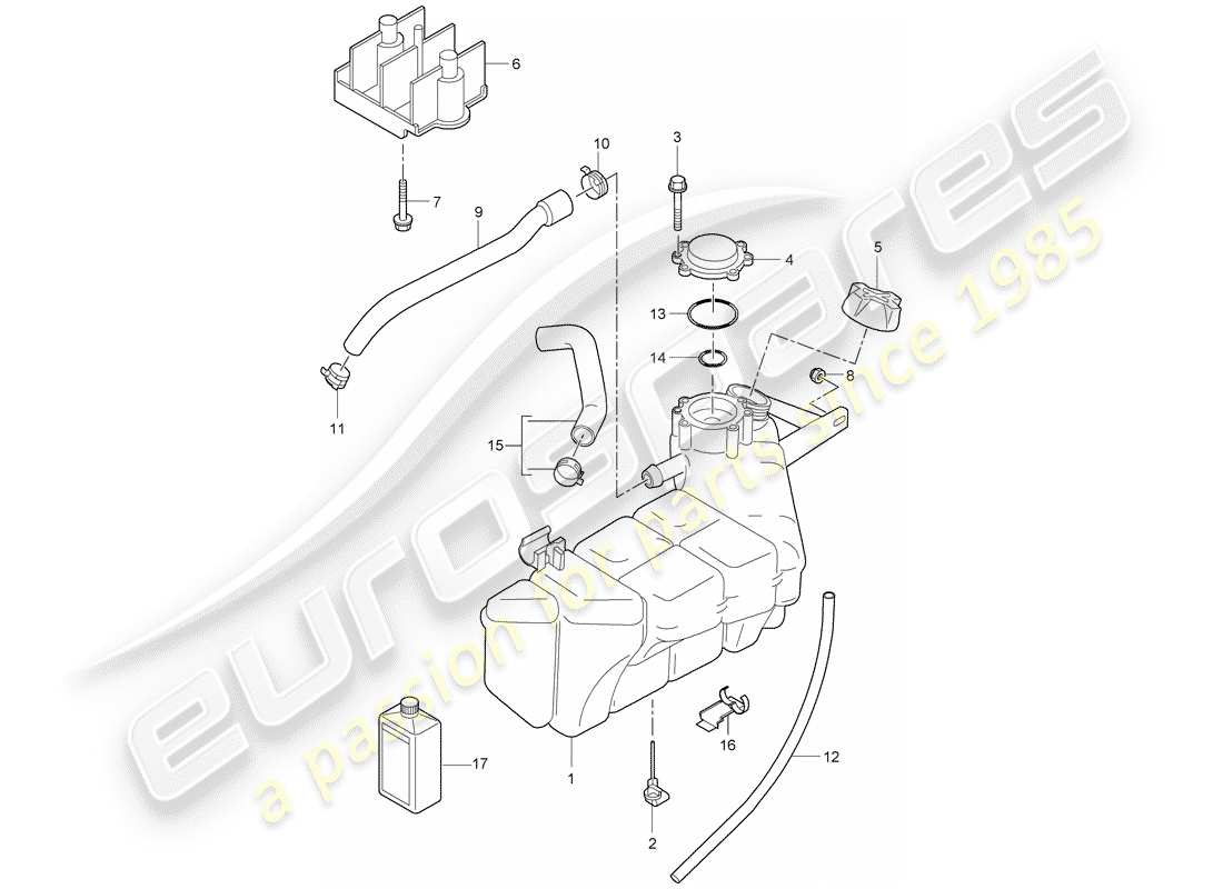 Porsche 997 (2008) water cooling 4 Diagrama de piezas