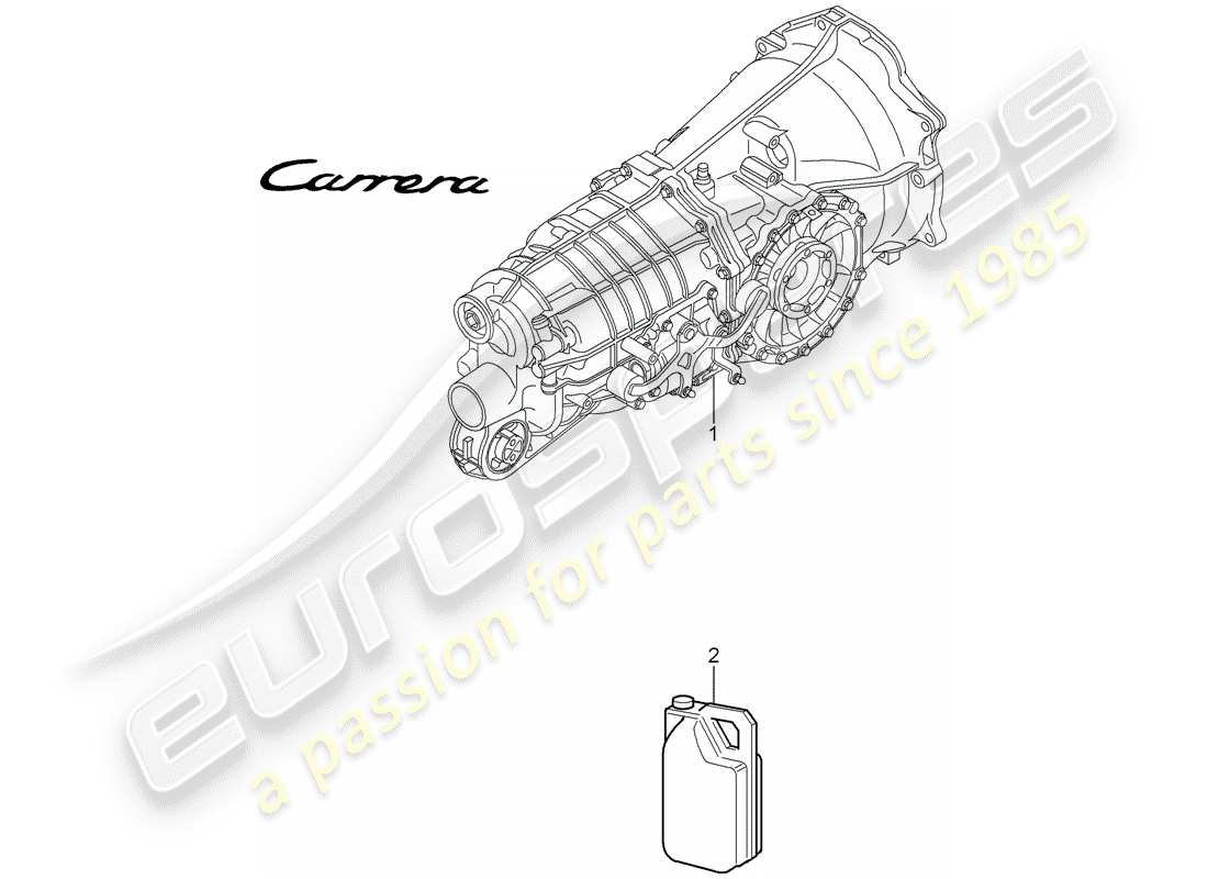 Porsche 997 (2008) Manual Gearbox Diagrama de piezas