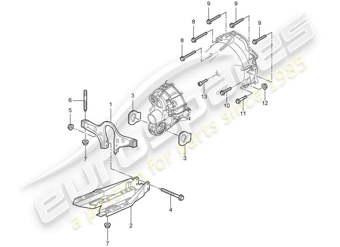 Porsche 997 (2008) Manual Gearbox Diagrama de piezas