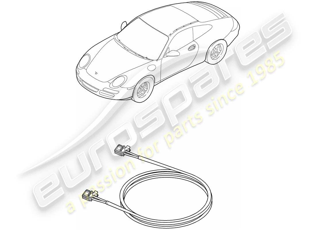 Porsche 997 (2008) FIBRA ÓPTICA LIGERA Diagrama de piezas
