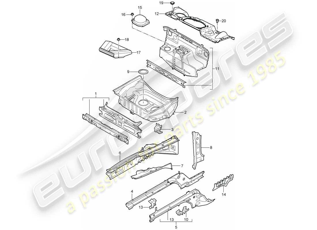 Porsche 997 Gen. 2 (2011) Interfaz Diagrama de piezas