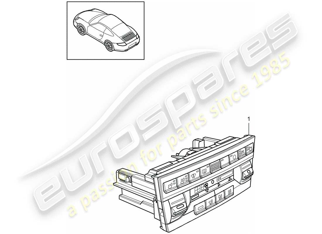 Porsche 997 Gen. 2 (2011) Interruptor de control Diagrama de piezas