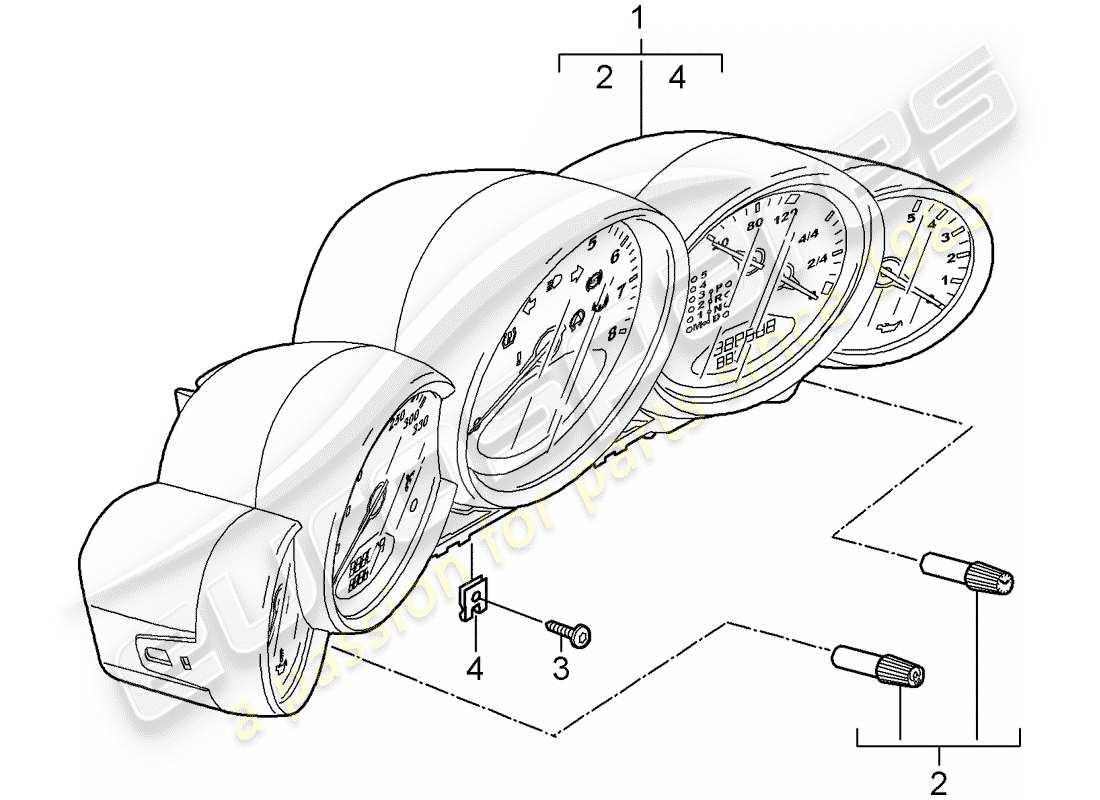 Porsche 997 Gen. 2 (2011) Instruments Diagrama de piezas