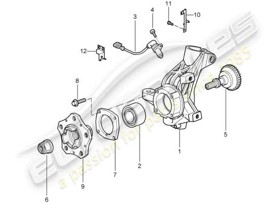 a part diagram from the Porsche 997 GT3 parts catalogue