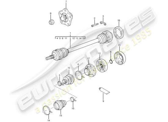 a part diagram from the Porsche 997 T/GT2 (2007) parts catalogue