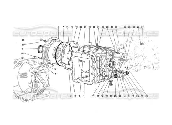 a part diagram from the Ferrari 288 GTO parts catalogue