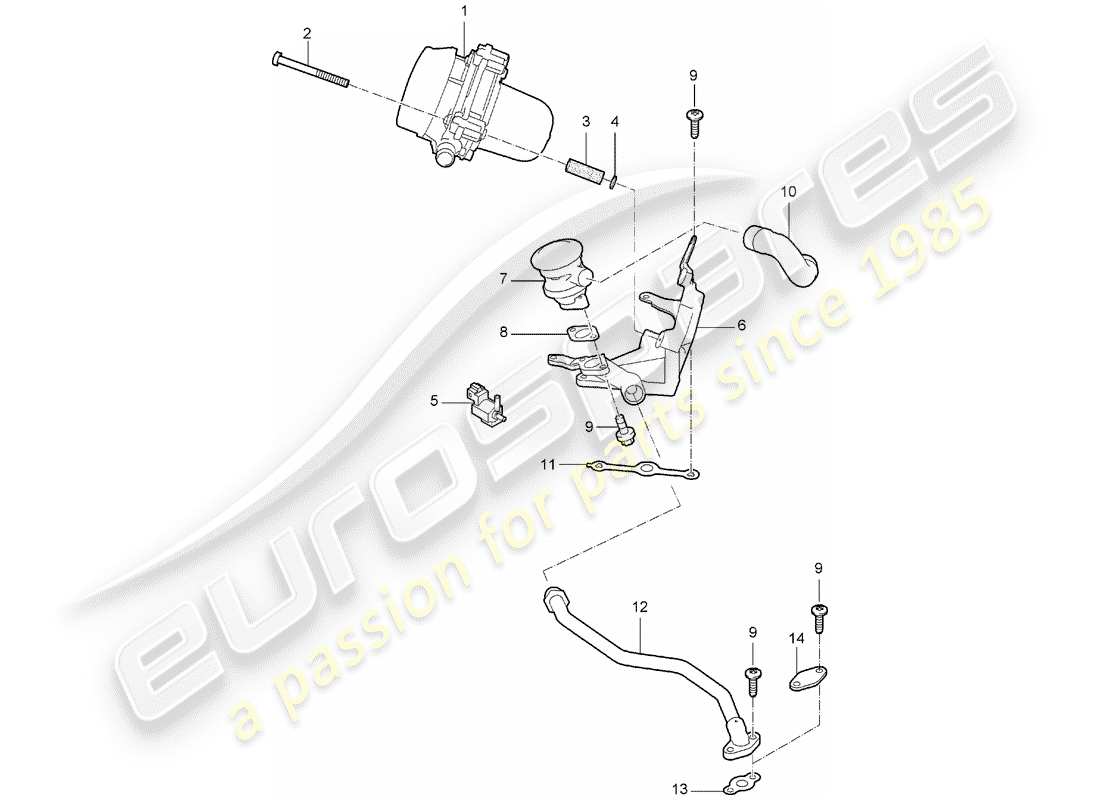 Porsche Boxster 987 (2008) INYECCIÓN DE AIRE Diagrama de piezas