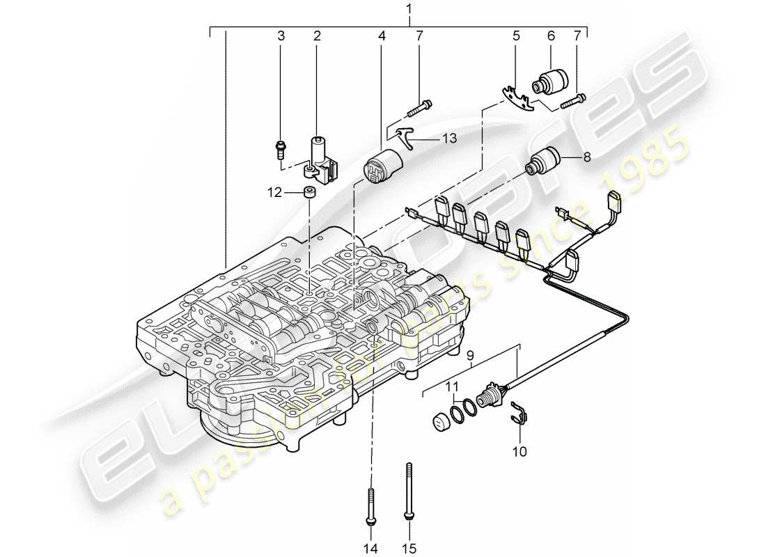 Porsche Boxster 987 (2008) tiptronic Diagrama de piezas