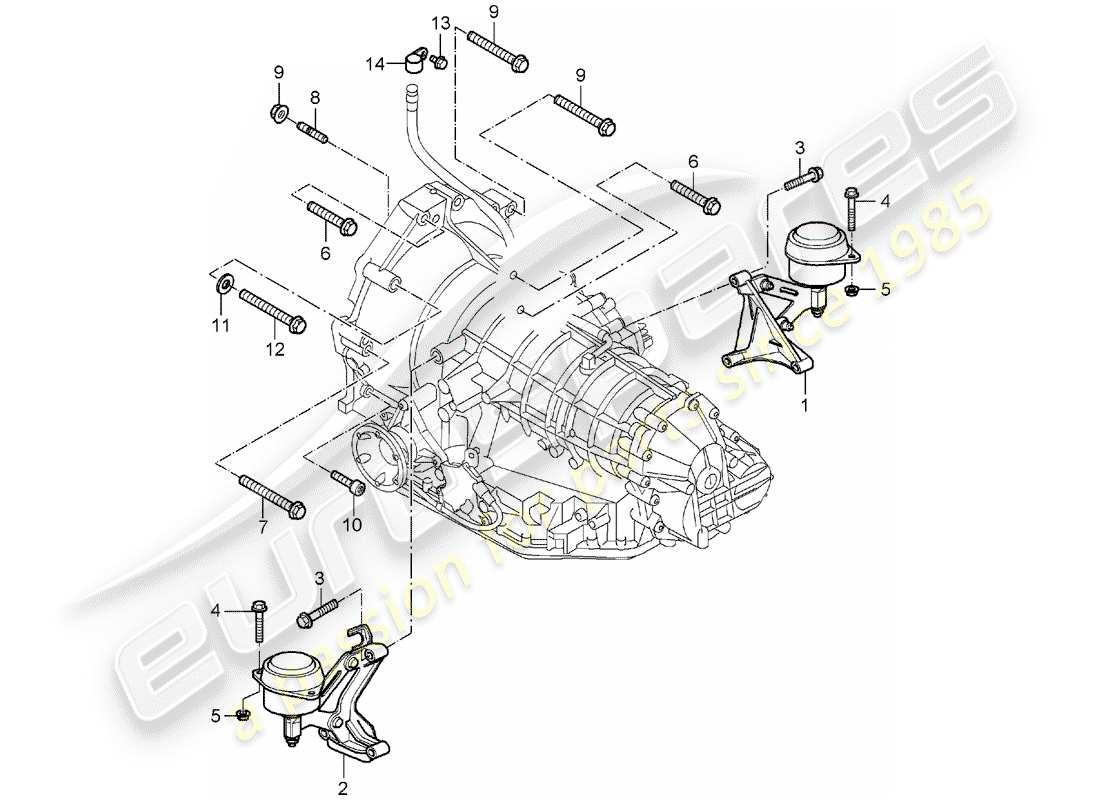 Porsche Boxster 987 (2008) tiptronic Diagrama de piezas