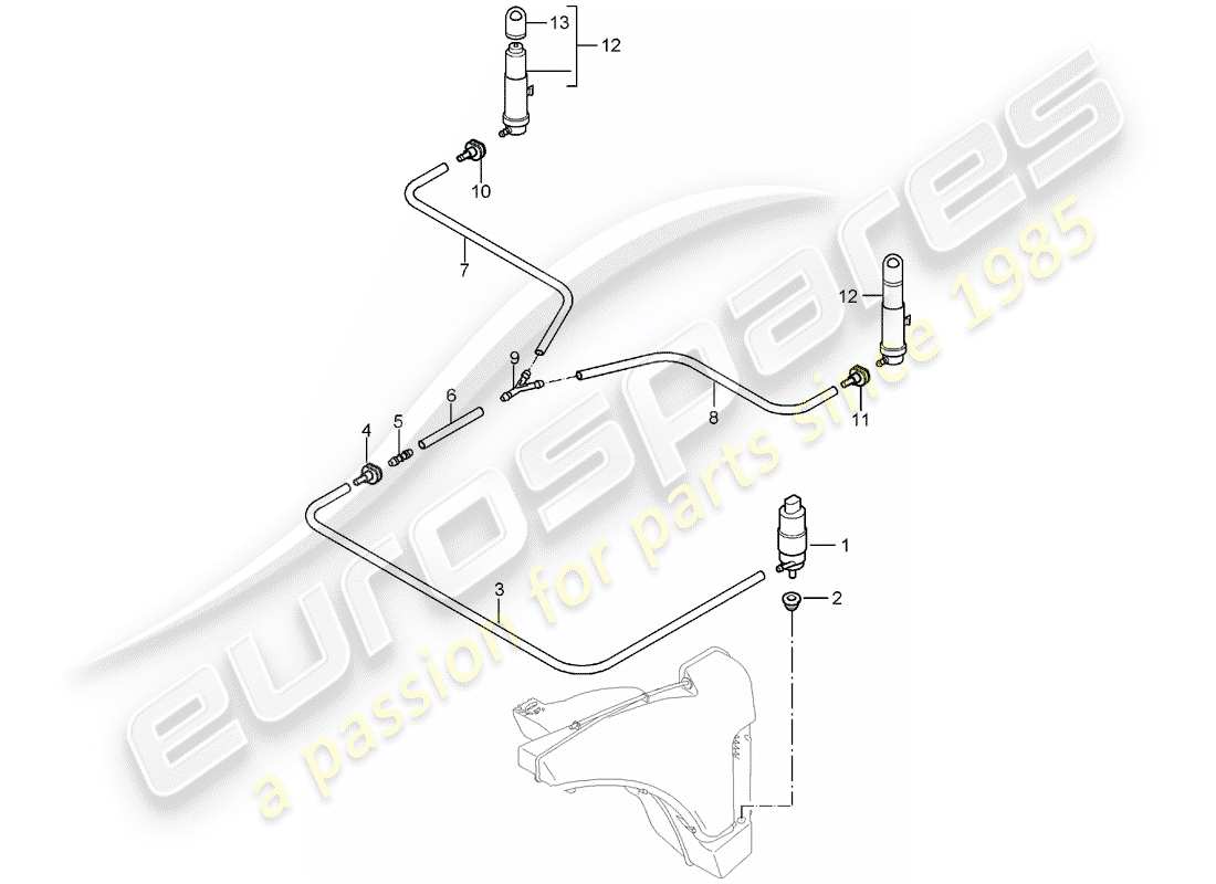 Porsche Boxster 987 (2008) SISTEMA Arandela Diagrama de piezas
