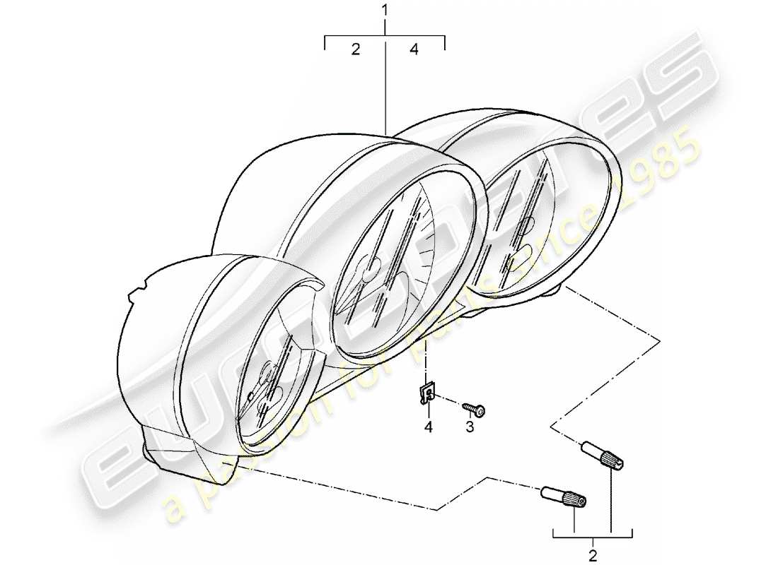 Porsche Boxster 987 (2008) Instruments Diagrama de piezas