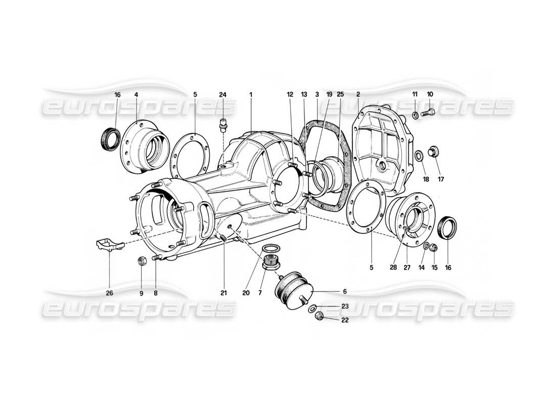 Ferrari 412 (Mecánico) Vivienda diferencial Diagrama de piezas