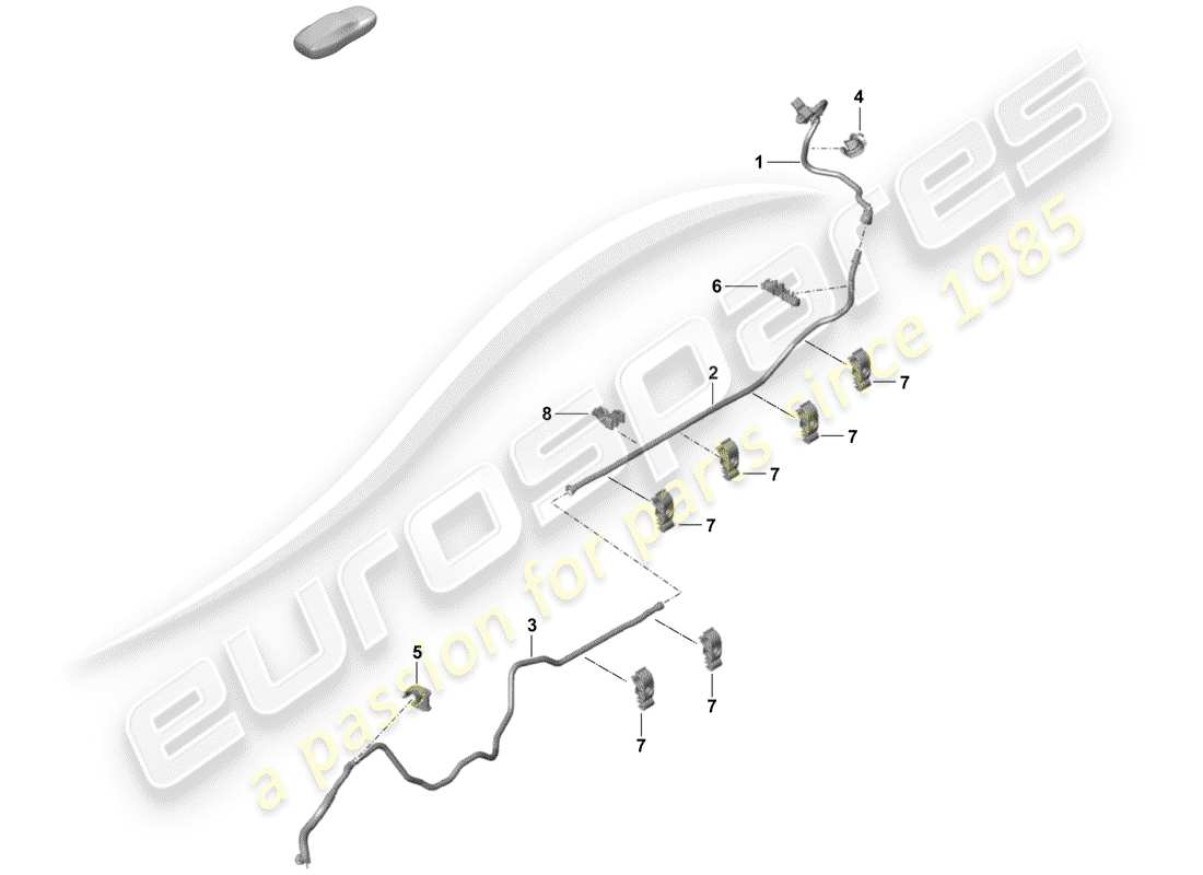 Porsche Boxster Spyder (2019) línea de vacío Diagrama de piezas