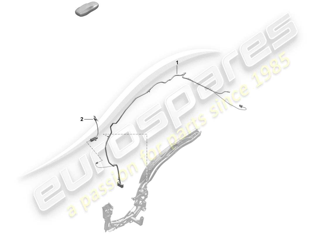Porsche Boxster Spyder (2019) TOP CONVERTIBLE Diagrama de piezas