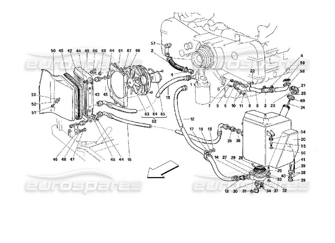 Ferrari 512 TR Lubricación Diagrama de piezas