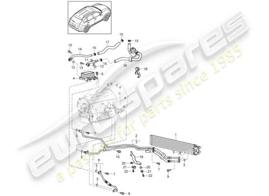 a part diagram from the Porsche Cayenne E2 (2014) parts catalogue