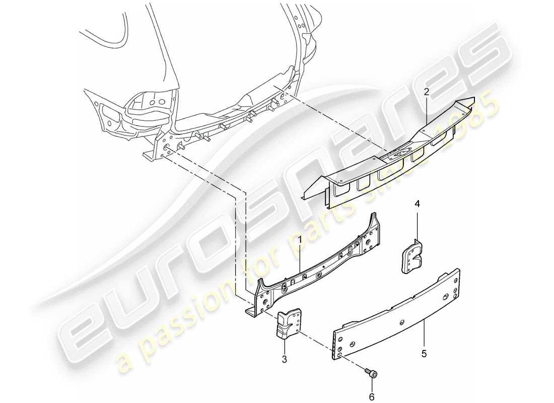 Porsche Cayenne E2 (2015) EXTREMO POSTERIOR Diagrama de piezas