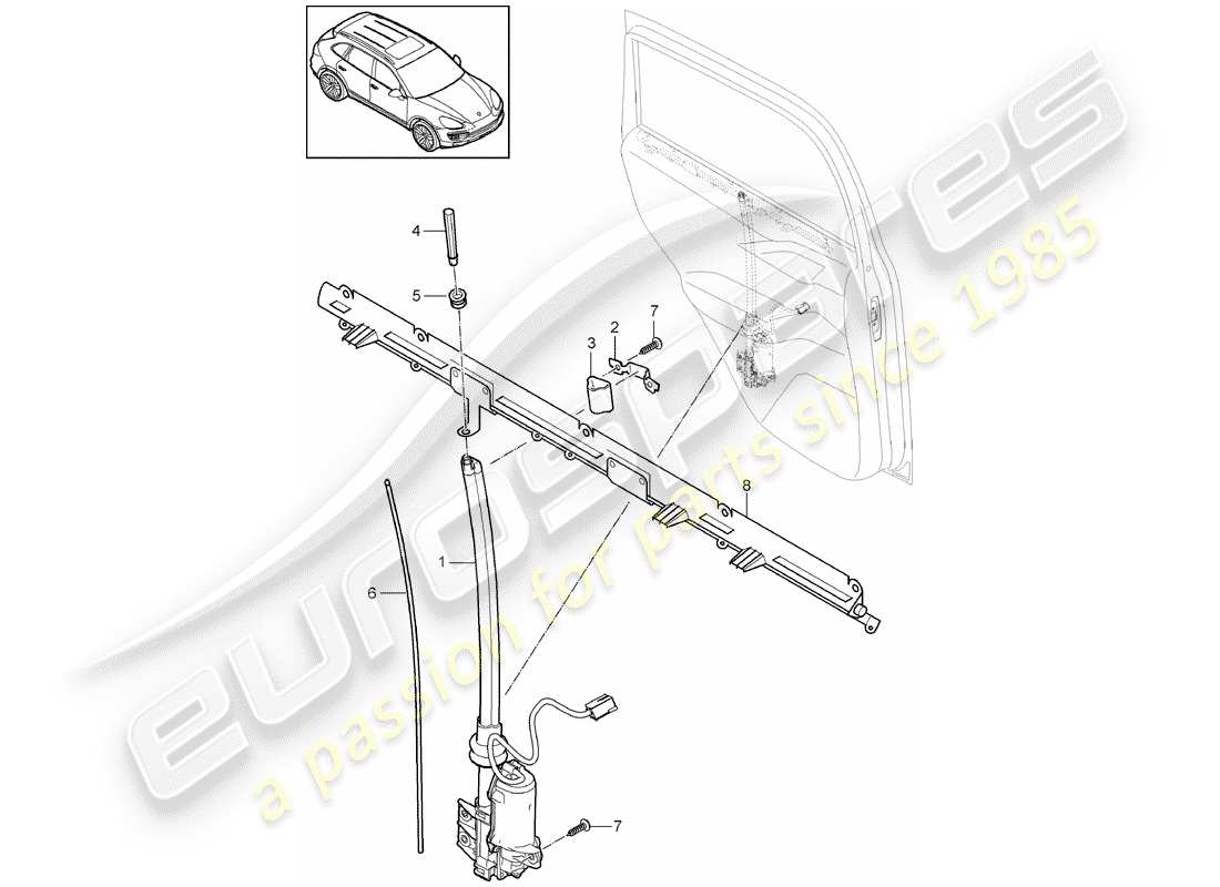 Porsche Cayenne E2 (2015) ciego Diagrama de piezas