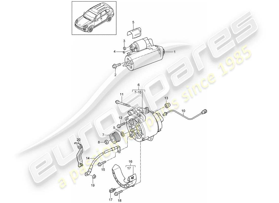 Porsche Cayenne E2 (2015) INICIO Diagrama de piezas
