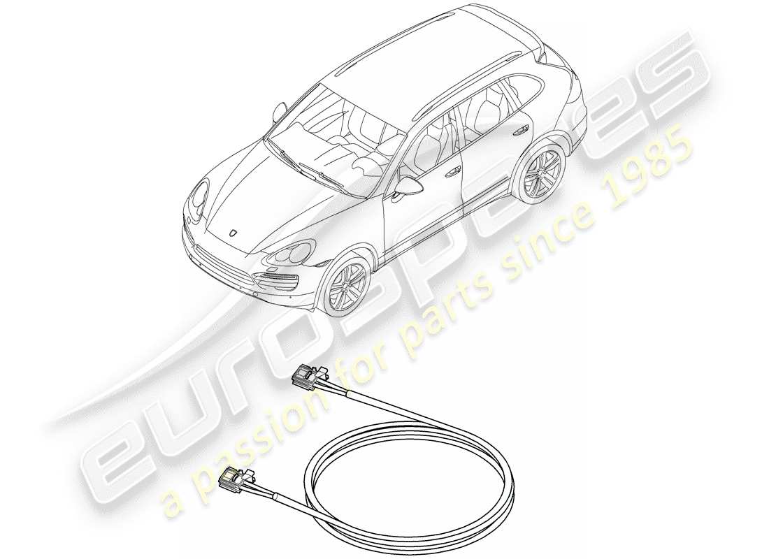 Porsche Cayenne E2 (2015) FIBRA ÓPTICA LIGERA Diagrama de piezas
