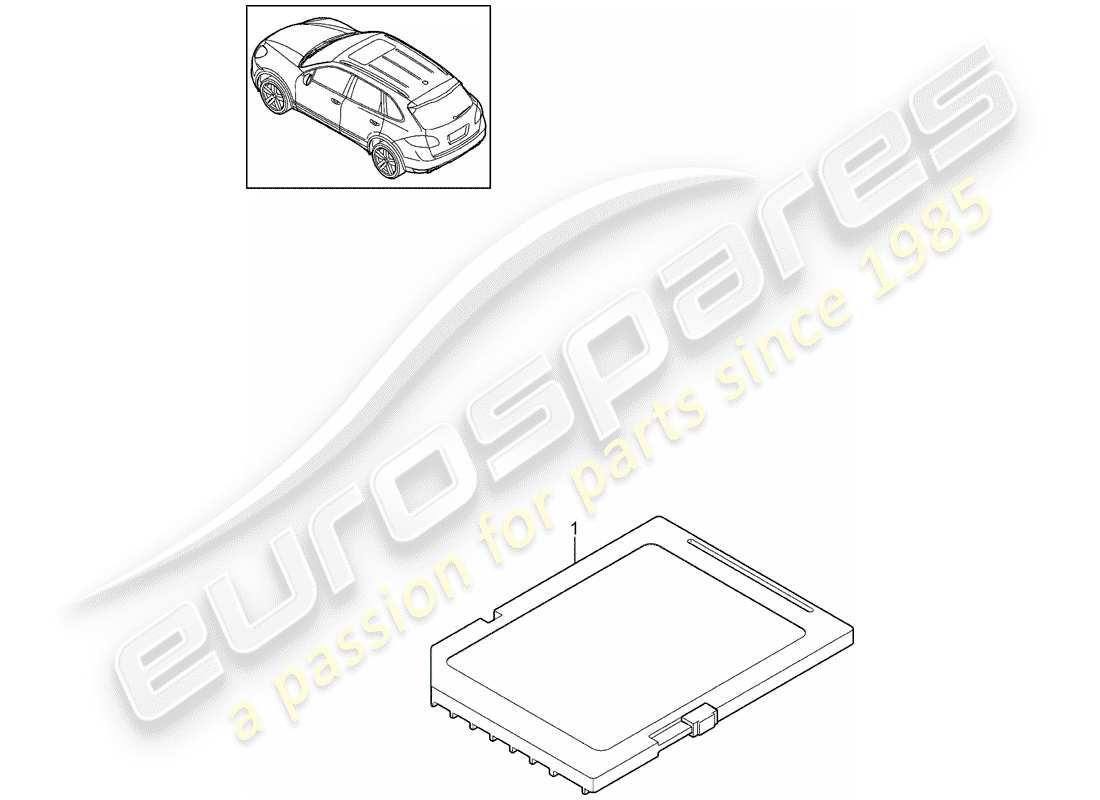 Porsche Cayenne E2 (2015) tarjeta de memoria sd para actualizar Diagrama de piezas