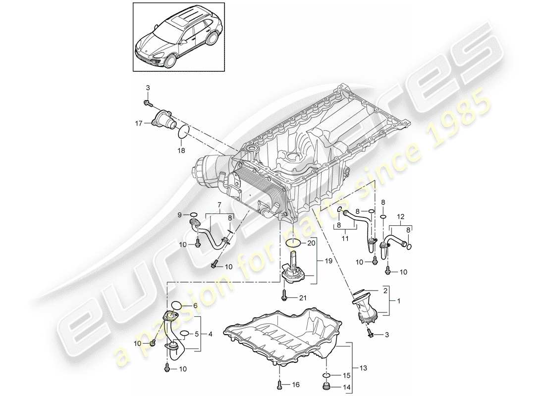 Porsche Cayenne E2 (2018) COLECTOR DE ADMISIÓN Diagrama de piezas