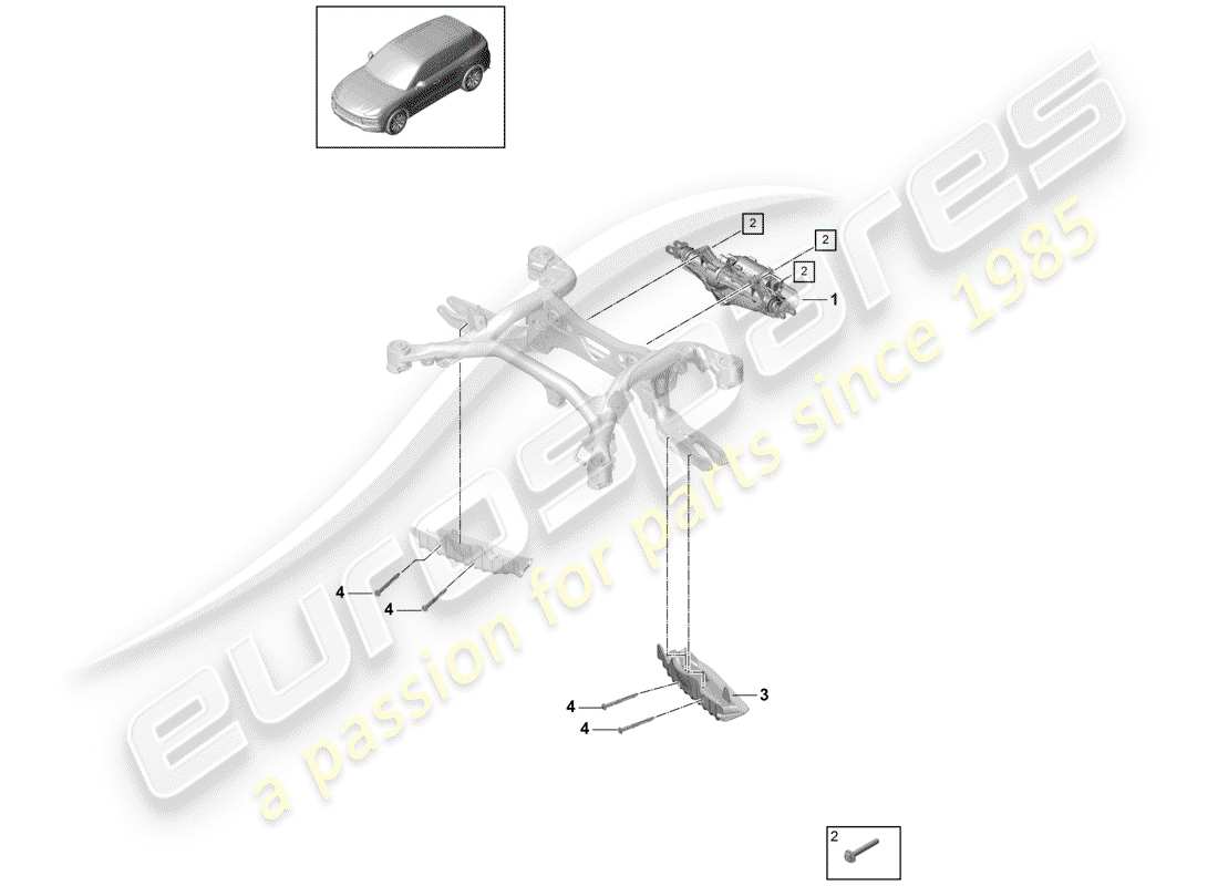 Porsche Cayenne E3 (2018) APARATO DE GOBIERNO Diagrama de piezas