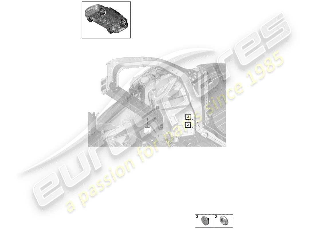 Porsche Cayenne E3 (2018) ENCHUFAR Diagrama de piezas