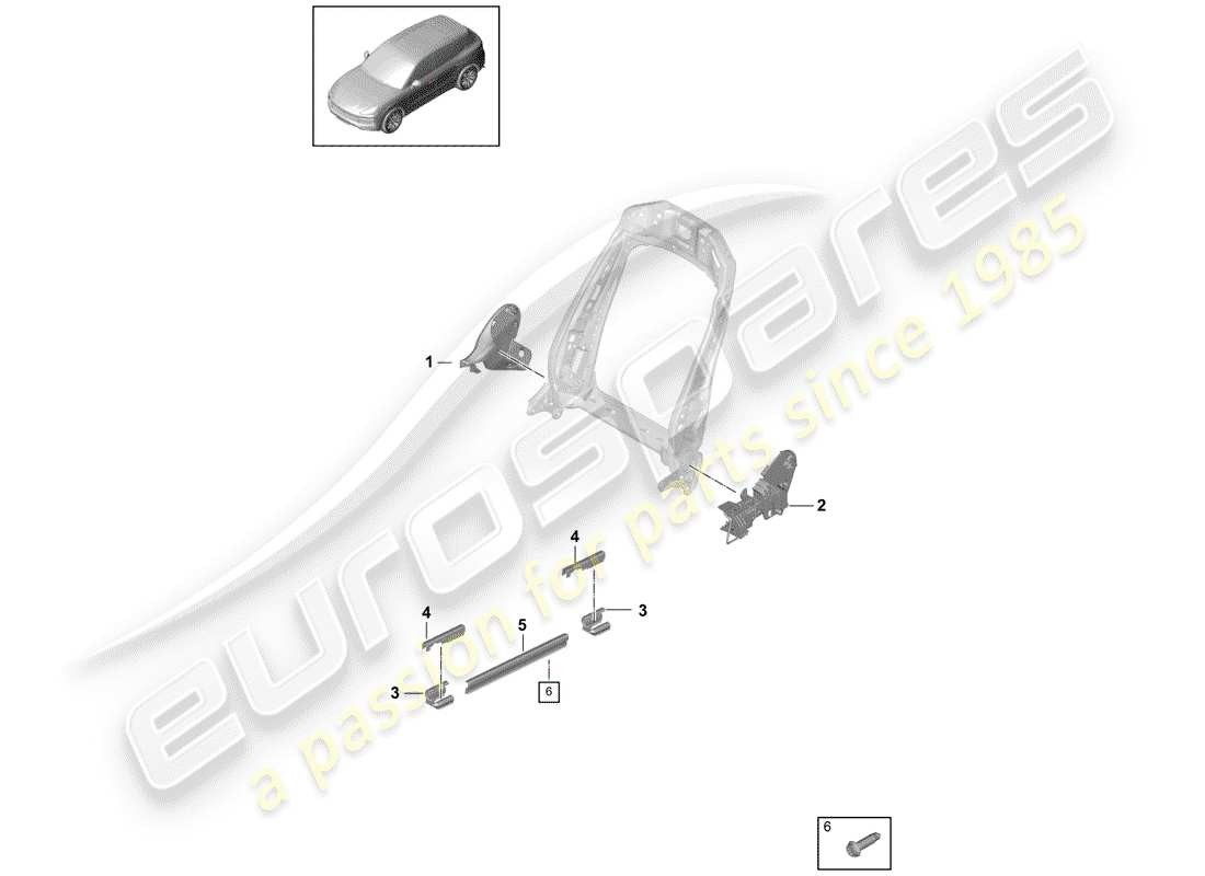 Porsche Cayenne E3 (2018) ASIENTO Diagrama de piezas