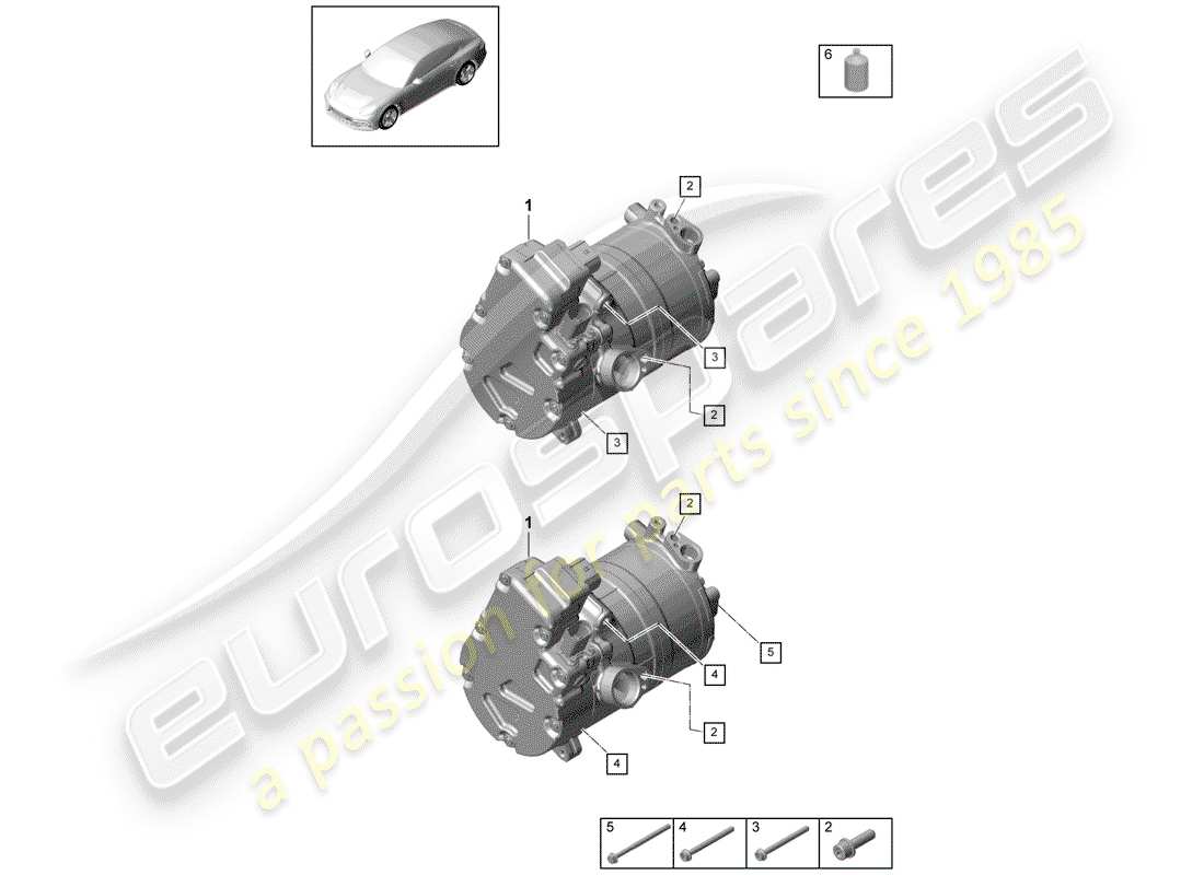 Porsche Panamera 971 (2017) aire acondicionado Diagrama de piezas
