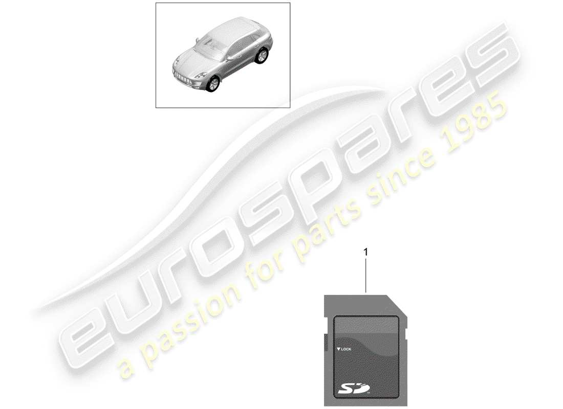 Porsche Panamera 971 (2017) tarjeta SD Diagrama de piezas