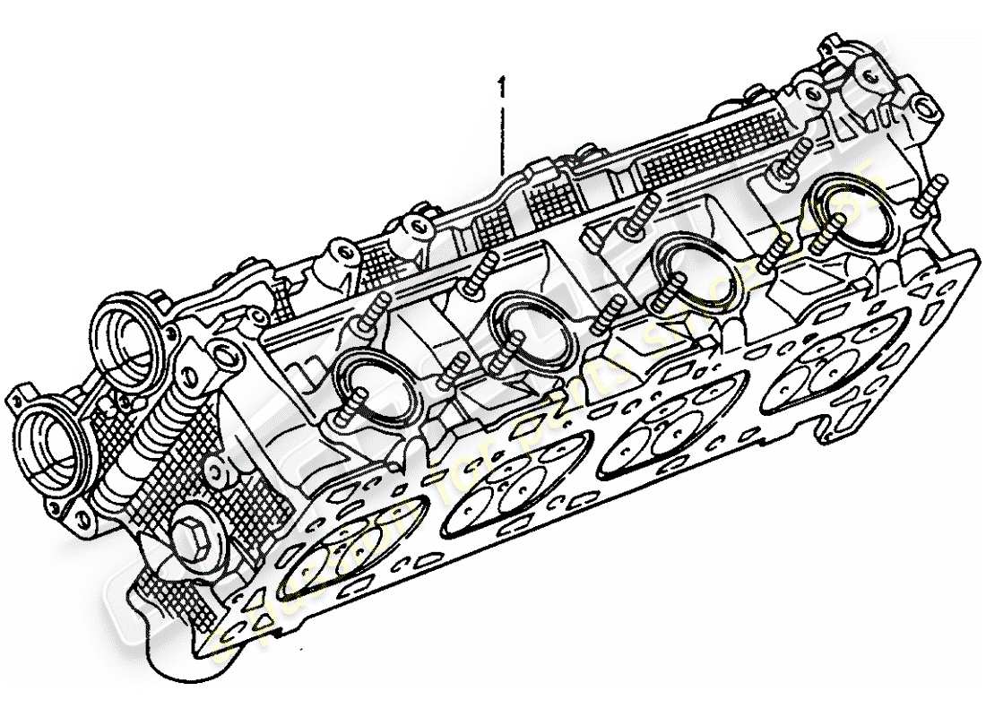 Porsche Replacement catalogue (1970) CABEZA DE CILINDRO Diagrama de piezas