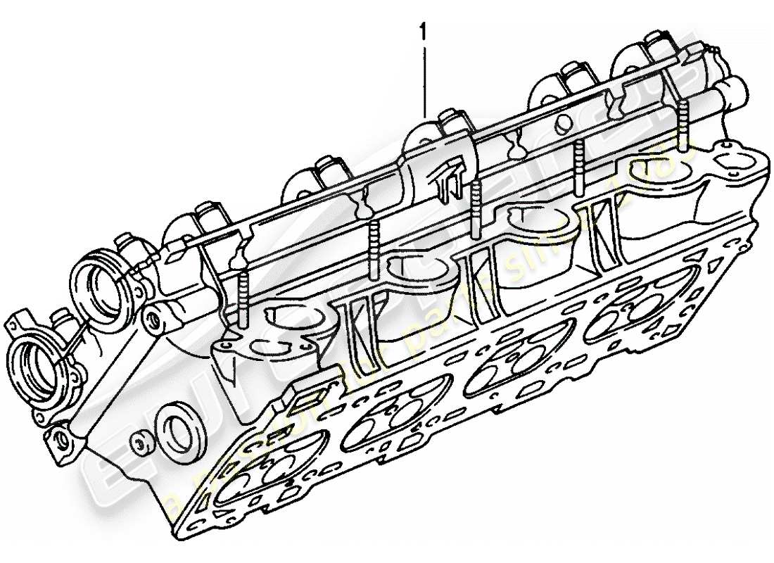 Porsche Replacement catalogue (1980) CABEZA DE CILINDRO Diagrama de piezas