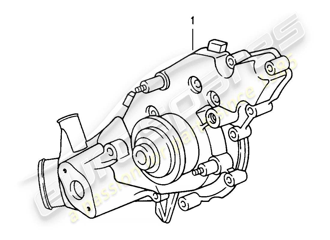 Porsche Replacement catalogue (1986) Bomba de agua Diagrama de piezas
