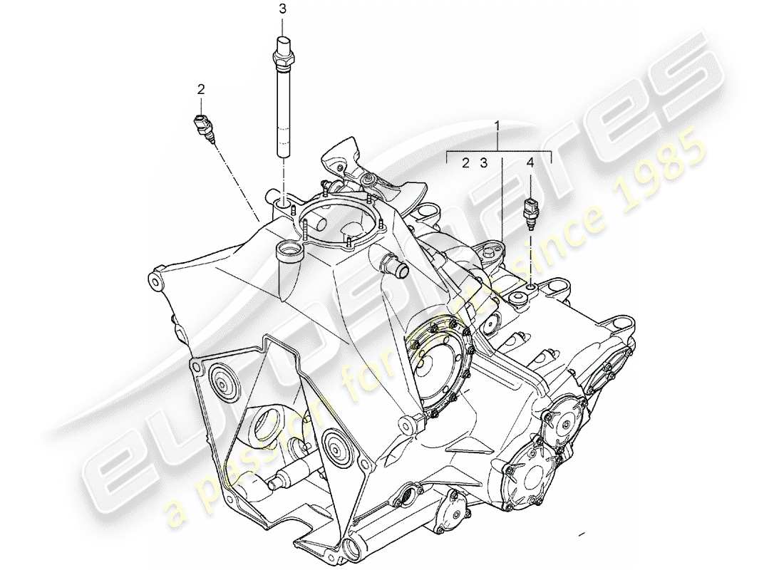Porsche Replacement catalogue (1986) Manual Gearbox Diagrama de piezas