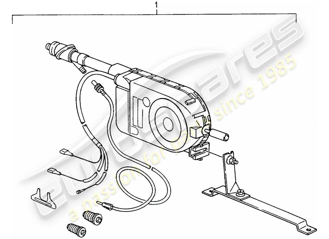Porsche Replacement catalogue (1986) antena automática Diagrama de piezas