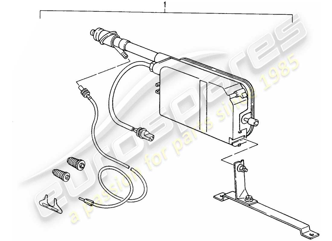 Porsche Replacement catalogue (1986) antena automática Diagrama de piezas