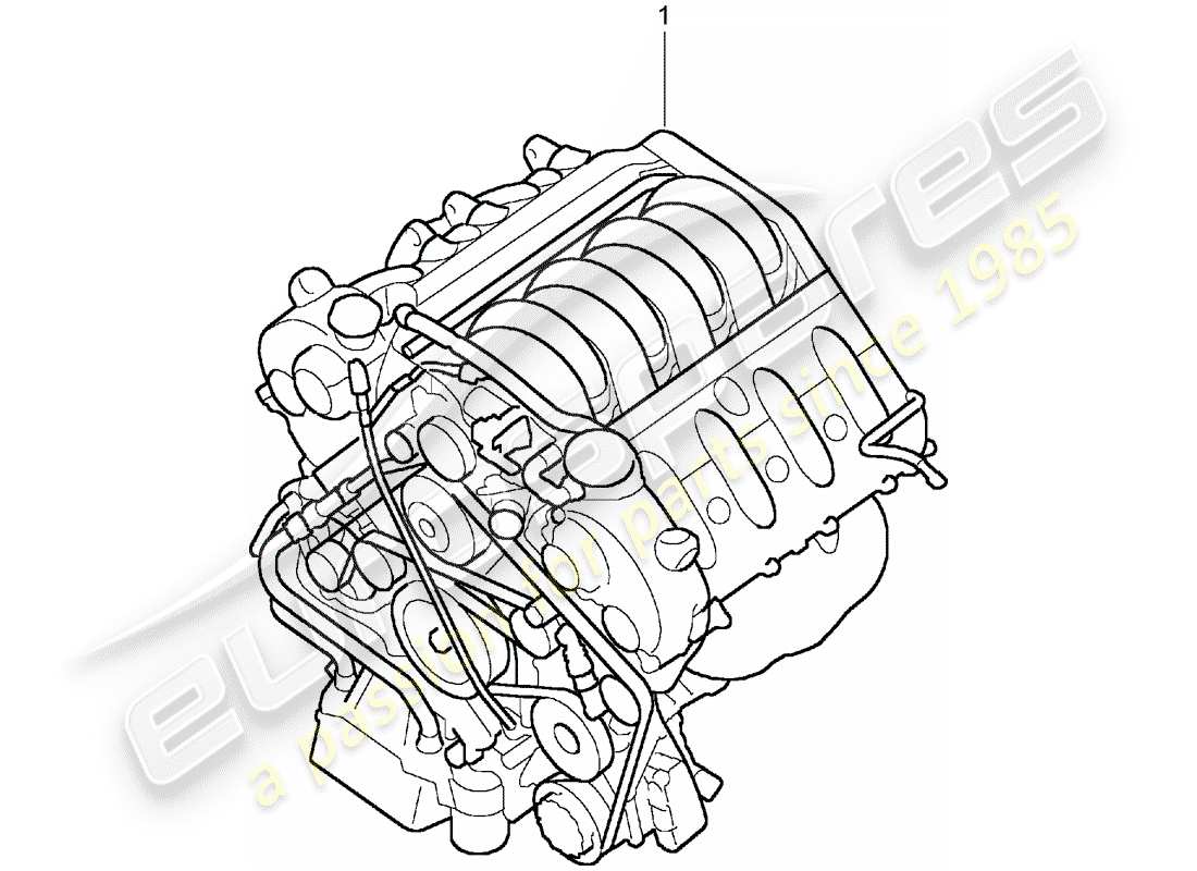 Porsche Replacement catalogue (1998) motor de repuesto Diagrama de piezas