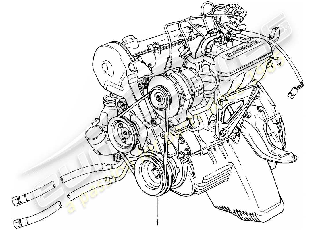 Porsche Replacement catalogue (1998) motor reconstruido Diagrama de piezas
