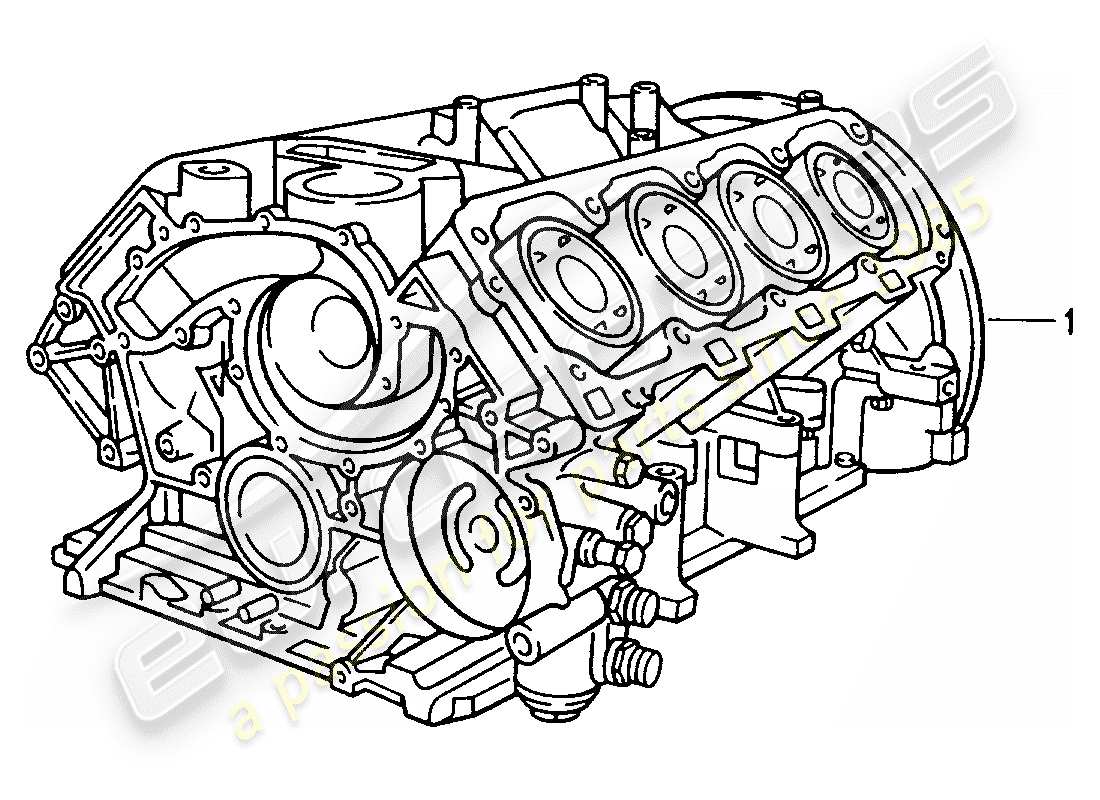 Porsche Replacement catalogue (1998) CRANKCASE Diagrama de piezas