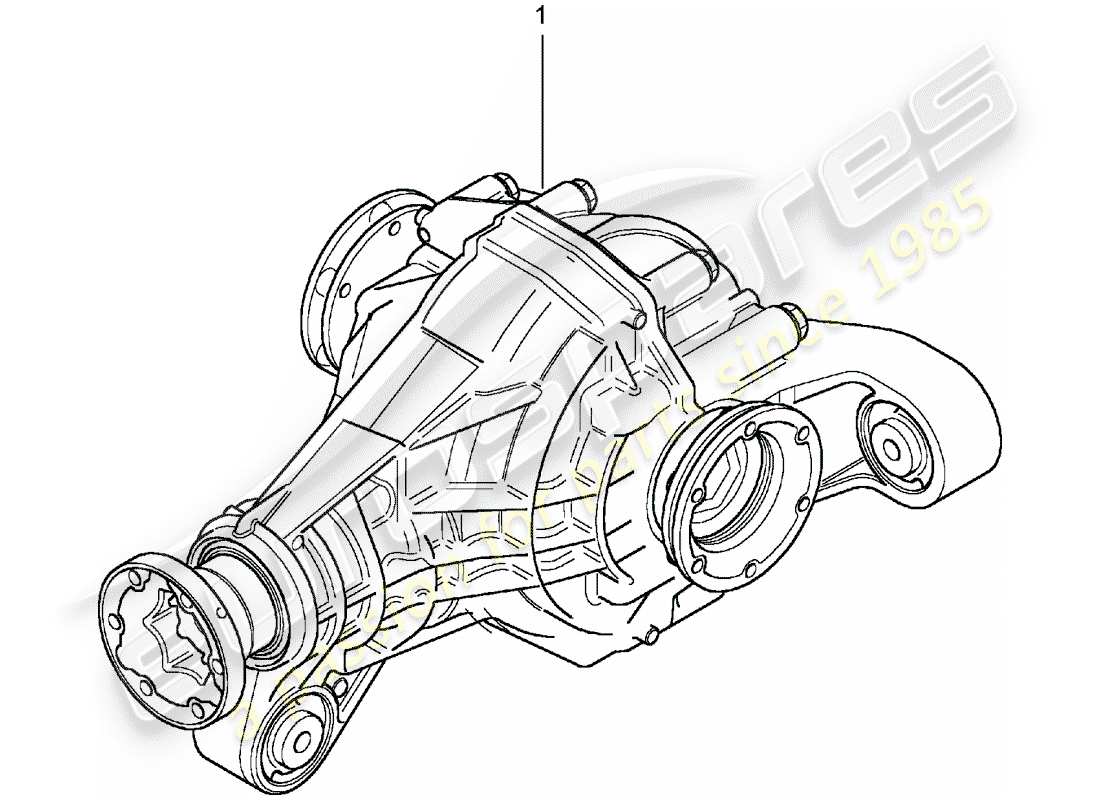 Porsche Replacement catalogue (1998) diferencial del eje trasero Diagrama de piezas